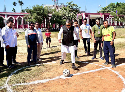 Biswajit Memorial Football Tournament inaugurated under the initiative of Lal Bahadur Club in Agartala on November 15.